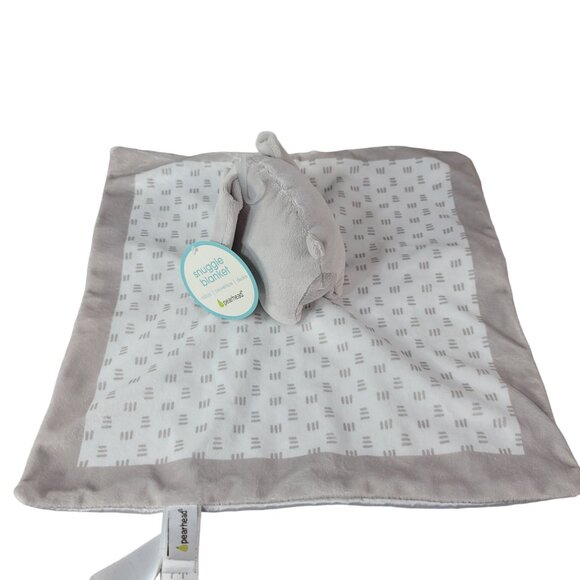 Pearhead Elephant Lovey Plush Gray 13" Snuggle Blanket Satin Security Sooth NWT - Picture 4 of 10